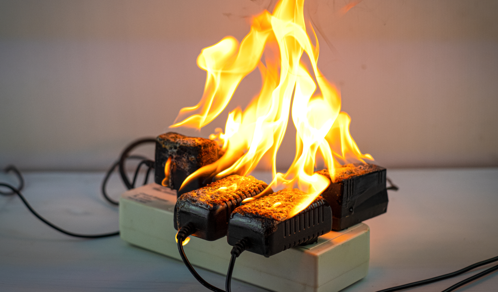 burning electronics