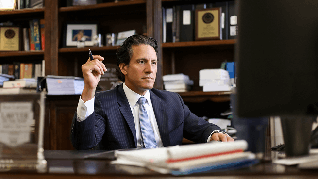 Attorney Daryl Working at Desk